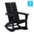Poly Resin Rocking Adirondack Chair In Black - Set Of2 Perspective: right