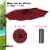 Costway 10FT Patio Offset Hanging Umbrella Easy Tilt Adjustment 8 Ribs Backyard Burgundy Perspective: right