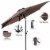 Costway 9ft Patio Umbrella Patio Market Steel Tilt w/ Crank Outdoor Yard Garden (Tan) Perspective: right