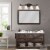 Lighting JANET Contemporary 4 Light Rubbed Bronze Bath Vanity Fixture 30 Width Perspective: right