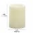 Inglow Flameless LED Unscented Pillar Candle - Cream Perspective: right