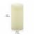 Inglow Flameless Real Wax LED Pillar Candle - Cream Perspective: right