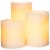 Inglow Flameless Vanilla Wax Pillar Candles with Remote - Cream Perspective: right