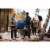Napoleon TravelQ 285X Portable Propane Gas Grill w/ Scissor Cart & Griddle, Blue Perspective: right