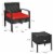 Slickblue 3-Piece Rattan Wicker Sofa Set for Patio with Removable Cushions Perspective: right