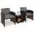 Slickblue 3 Pieces PE Rattan Wicker Furniture Set with Cushion Sofa Coffee Table for Garden Perspective: right