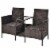 Slickblue - Patio Rattan Wicker Conversation Set Sofa Cushioned Loveseat Glass Table Perspective: right