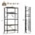 Slickblue 5-Tier Foldable Shelving Unit with Detachable Wheels and Anti-Toppling System Perspective: right