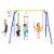 Slickblue Yellow 4-in-1 Kids Heavy Duty Multifunctional Swing Set for Indoor and Outdoor Use Perspective: right