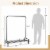 Slickblue Heavy Duty Clothes Stand Rack with Top Rod and Lower Storage Shelf Perspective: right