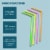 Jacent Individually Wrapped Plastic Neon Flex Drinking Straws: Perspective: right