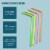 Jacent Individually Wrapped Plastic Neon Flex Drinking Straws: Perspective: right