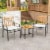 Slickblue Acacia Wood Patio Furniture Set 3 Pieces Outdoor Conversation Set Perspective: right