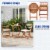 Slickblue Outdoor 3 Piece Acacia Wood Bistro Set with Cushions for Backyard Perspective: right