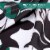 Floral Fabric Shower Curtain 72x72 Inches, with Rust Hooks,Black White Perspective: right