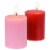 Enticing Aromas Valentine's Day Limited Edition Assorted Frangranced Pillar Candles Perspective: right