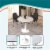 Leisuremod Bristol 31 Round Dining Table White Base with White Marbled Wood Top Perspective: right