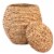 Wickerwise Water Hyacinth Natural Multipurpose Barrel Storage Tub With Lid Ottoman Stool Perspective: right
