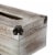 Grey Wood Facial Tissue Box Holder for Your Bathroom, Office, or Vanity with Decorative Metal Perspective: right