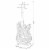 Vintage Wood and Metal Guitar Shaped 9 Bottle Freestanding Decorative Wine Holder Perspective: right