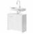 Sink Base Bathroom Vanity Cabinet 2-Door Organizer, Kitchen Storage Cabinet, White Perspective: right