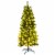 5 ft Pre-lit Pencil Christmas Tree Hinged Fir Tree Holiday Decor w/ LED Lights Perspective: right