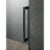 Serene Valley 48 x 74 Inch Square Rail Frameless Sliding Shower Door, Black Perspective: right