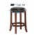 Costway 24'' Swivel Bar stool Leather Padded Dining Kitchen Pub Bistro Chair Backless Perspective: right