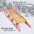 Costway 54''Kids Wooden Snow Sled Runners Steering Bar Steering Snow Slider Perspective: right