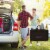 Goplus Folding Portable Aluminum Camping Grill Table w/ Storage Organizer Windscreen Perspective: right