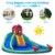 Costway Inflatable Bounce House Kids Water Splash Pool Dual Slides Climbing Wall without Blow Perspective: right