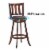 Costway Set of 2 29.5'' Swivel Bar stool Leather Padded Dining Kitchen Pub Bistro Chair High Perspective: right