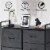 Costway 5 Drawers Dresser Storage Unit Side Table Display Organizer Dorm Room Wood Dark Gray Perspective: right