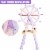 Gymax Height Adjustable Kids Easel Double Sided Art Easel Purple Home Perspective: right