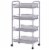 Costway 4 Tier Storage Rack Trolley Cart Home Kitchen Organizer Utility Baskets Silver Steel Perspective: right