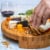 Bamboo Cheese Board and Knife Set - 10 Inch Swiveling Charcuterie Board with Slide-Out Drawer Perspective: right