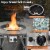 Gymax 32 Patio Round Fire Pit Table 30,000 BTU Propane Gas w/ Fire Glasses Perspective: right