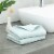 PiccoCasa 100% Ribbed Cotton 2 Pcs Absorbent Drying Face Towels Perspective: right