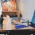 Slimline Blue Colored Phone For Wall Or Desk With Memory Perspective: right