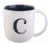 Pacific Market International ABC Monogram Barrel Mug - Assorted Perspective: right