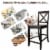 Gymax Set of 2 24'' Counter Height Barstools Kitchen Dining Chairs Rubber Wood Frame Perspective: right