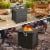 Gymax 30 Gas Fire Pit Table 50,000 BTU Square Propane Fire Pit Table W/ Cover Perspective: right