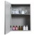 Mirrored Medicine Cabinet Wall-Mounted Bathroom Storage Organizer W/Shelf Grey Perspective: right