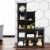 Gymax 12 Cube Storage Organizer Plastic Organizer Units w/ Steel Frame Black Perspective: right