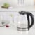 UBER APPLIANCE 1.8L GLASS & STAINLESS STEEL WATER BOILER, HEATER & ELECTRIC TEA KETTLE Perspective: right