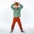 Hooded Fleece Top With Printed Dogs Perspective: right