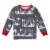Organic Cotton Christmas Family Two Piece Printed Pajama Set With Deer And Trees Perspective: right