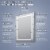 ExBrite 40  W x 24  H Bathroom Led Light Mirror Anti Fog with Digital Clock Lighted Vanity Perspective: right