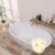 ExBrite 63  Acrylic Free Standing Tub Classic Oval Shape Soaking Tub, Adjustable Freestanding Perspective: right