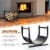 17'' U-Shaped Firewood Rack Steel Fireplace Wood Storage Log Rack Holder Perspective: right